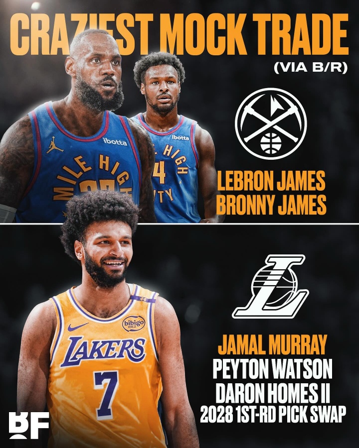 詹约联手？BR模拟：湖人送出老詹+布朗尼换穆雷等三将+1首轮互换